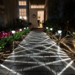 well-lit front walkway